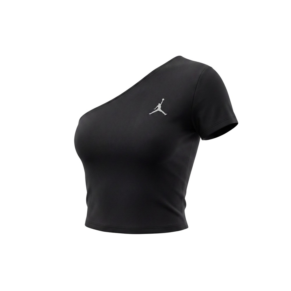 Jordan One Shoulder Top Womens XS Black Excellent Asymmetrical Jumpman Crop